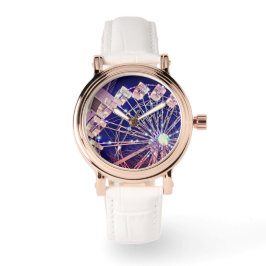 Roze reuzenrad horloge
