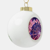 Roze reuzenrad keramische bal ornament (Links)