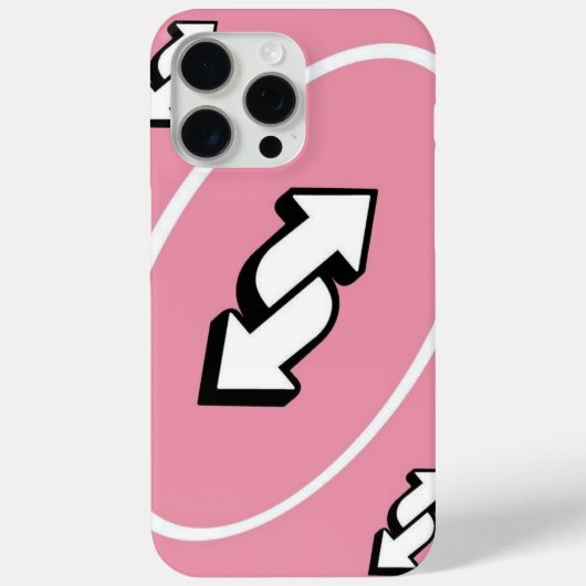 Roze Reverse Uno iPhone Case (Achterkant)