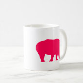 Roze Rhino Koffiemok (Voorkant rechts)