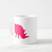 Roze Rhino Koffiemok (Voorkant links)