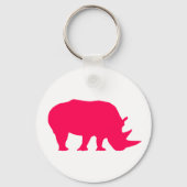 Roze Rhino Sleutelhanger (Voorkant)