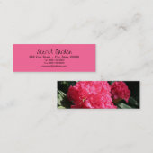 Roze Rhododendron 2 Mini Visitekaartjes (Voorkant / Achterkant)