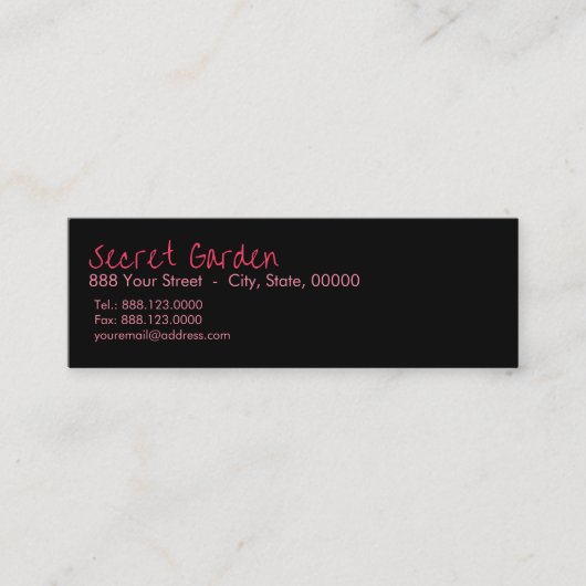 Roze Rhododendron (3) Mini Visitekaartje (Voorkant)