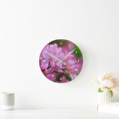 Roze Rhododendron Acrylmuurklok Ronde Klok (Huis)