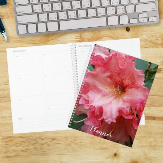 Roze Rhododendron Bloei Bloemstuk Planner