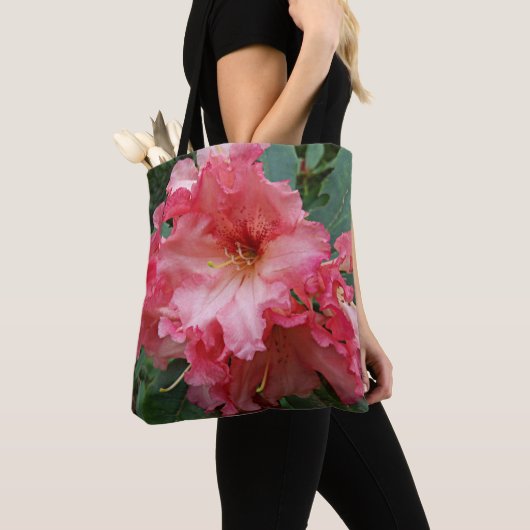 Roze Rhododendron Bloei Bloemstuk Tote Bag (Dichtbij)