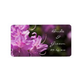 Roze Rhododendron Bloemen Bruiloft Favor Labels (Voorkant)