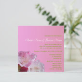  roze rhododendron bloemen bruiloft kaart (Staand voorkant)