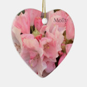 Roze rhododendron bloemen keramisch ornament (Rechts)