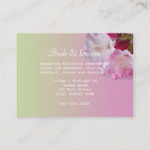  roze rhododendron - bruiloft voor bloemen informatiekaartje (Achterkant)