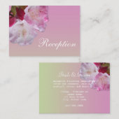  roze rhododendron - bruiloft voor bloemen informatiekaartje (Voorkant / Achterkant)