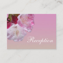  roze rhododendron - bruiloft voor bloemen informatiekaartje