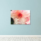 roze rhododendron canvas afdruk (Insitu (Houten vloer))
