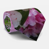 Roze Rhododendron Floral Botanisch Mannen Stropdas (Opgerold)