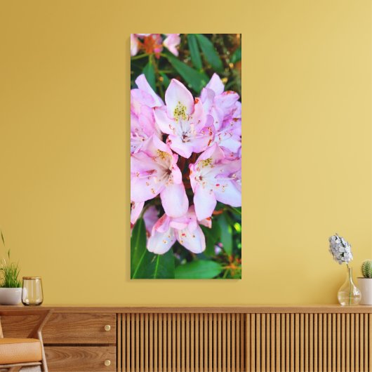 Roze Rhododendron Flower Canvas Afdruk (Insitu (Woonkamer))