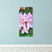 Roze Rhododendron Flower Canvas Afdruk (Insitu (Houten vloer))