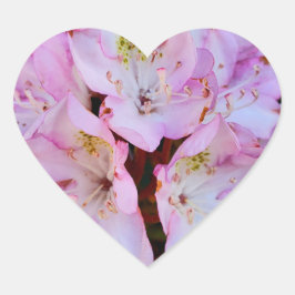 Roze Rhododendron Flower Hart Sticker