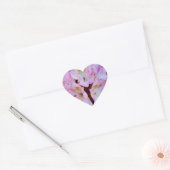 Roze Rhododendron Flower Hart Sticker (Envelop)
