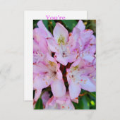 Roze Rhododendron Flower Kaart (Voorkant / Achterkant)
