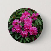 Roze Rhododendron Flowers Badge Ronde Button 5,7 Cm (Voorkant)