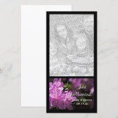 Roze Rhododendron Flowers Gewoon gehuwd huwelijk Aankondiging (Voorkant / Achterkant)