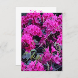 Roze Rhododendron Flowers Kaart