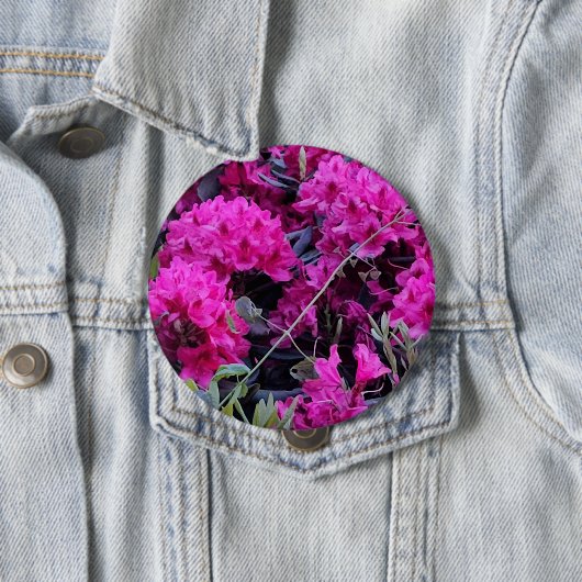 Roze Rhododendron Flowers Ronde Button 4,0 Cm (In situ)