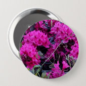 Roze Rhododendron Flowers Ronde Button 4,0 Cm (Voorkant /achterkant)