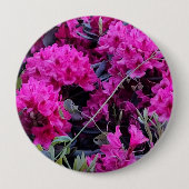 Roze Rhododendron Flowers Ronde Button 4,0 Cm (Voorkant)