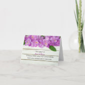 Roze Rhododendron op hout Dank je familie Bedankkaart (Voorkant)