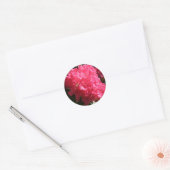 Roze Rhododendron Ronde Sticker (Envelop)