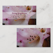 Roze Rhododendron | Rosa Rhododendron Visitekaartje (Voorkant / Achterkant)