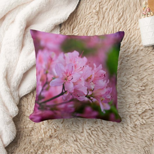 Roze Rhododendron Sierkussen (Deken)