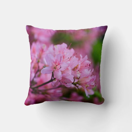 Roze Rhododendron Sierkussen (Achterkant)