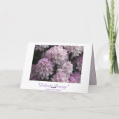 Roze Rhododendron Wenskaart Kaart (Achterkant)