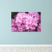 Roze Rhododendrons Gewikkelde canvasafdruk Canvas Afdruk (Insitu (Houten vloer))