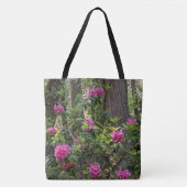 Roze Rhododendrons in een bos Tote Bag (Voorkant)
