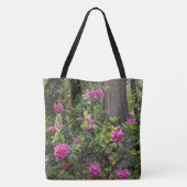 Roze Rhododendrons in een bos Tote Bag (Achterkant)