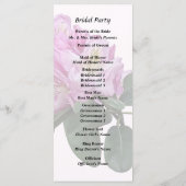 Roze Rhododendrons Programmakaart (Achterkant)
