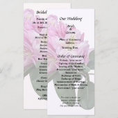 Roze Rhododendrons Programmakaart (Voorkant / Achterkant)
