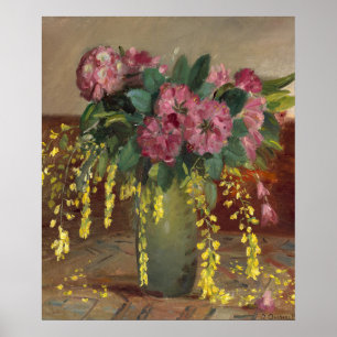 Roze Rhododendrons van Ancher Poster