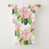 Roze Rhods Patroon Bad Handdoek (Insitu)