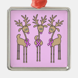 Roze ribbenrendierziekte - Borstkanker Metalen Ornament