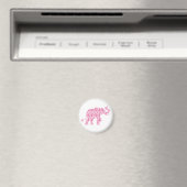 Roze Ribbin Elephant Magnet (Insitu (Vaatwasser))