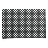 Roze ribbon Black & White Polka Dots Name Kussensloop (Voorkant-Rechts)