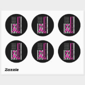 Roze Ribbon Breast Cancer Bewustheidsmaand Ronde Sticker (Vel)