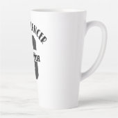 Roze ribbon Breast Cancer Overleving Latte Mok (Rechts)