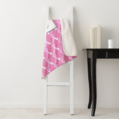 Roze Ribbon Breast Cancer Survivor Sherpa Blanket Sherpa Deken (In situ)