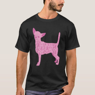 Roze Ribbon Chihuahua Inspirerend borstkanker T-shirt